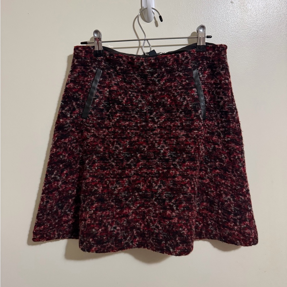 Ann Taylor Red and Black A-Line Skirt